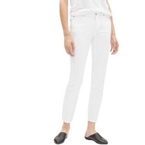Eileen Fisher Women's White System Organic Cotton Slim Ankle Jean -‎ NWT - 4